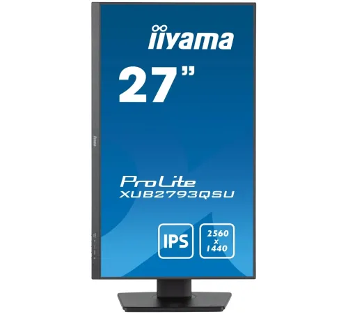 Монитор Iiyama 27" ProLite XUB2793QSU-B7 черный IPS LED 1ms 16:9 HDMI M/M матовая HAS Piv 1300:1 300cd 178гр/178гр 2560x1440 100Hz DP 2K USB 5.6кг