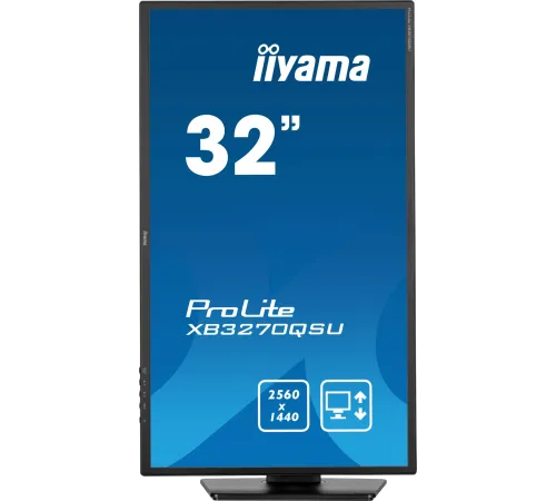 Монитор Iiyama 31.5" ProLite XB3270QSU-B1 черный IPS 3ms 16:9 HDMI M/M матовая HAS Piv 1200:1 250cd 178гр/178гр 2560x1440 100Hz DP 2K USB 8.6кг