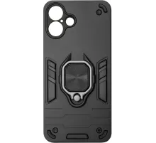 Чехол (клип-кейс) BoraSCO для Apple iPhone 16 Anti-Shok Case черный (74537)