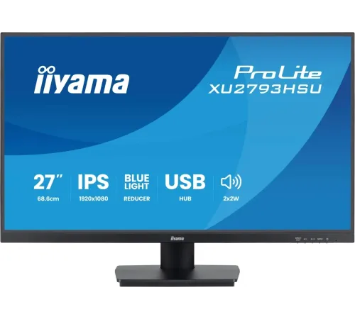 Монитор Iiyama 27" ProLite XU2793HSU-B7 черный IPS LED 1ms 16:9 HDMI M/M матовая 250cd 178гр/178гр 1920x1080 100Hz DP FHD USB 3.8кг
