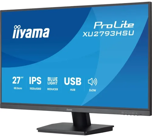 Монитор Iiyama 27" ProLite XU2793HSU-B7 черный IPS LED 1ms 16:9 HDMI M/M матовая 250cd 178гр/178гр 1920x1080 100Hz DP FHD USB 3.8кг