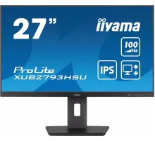 Монитор Iiyama 27" ProLite XUB2793HSU-B7 черный IPS LED 1ms 16:9 HDMI M/M матовая HAS Piv 1300:1 300cd 178гр/178гр 1920x1080 100Hz DP FHD USB 5.4кг