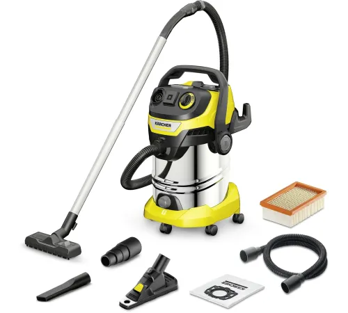 Строительный пылесос Karcher WD 6 P S V-30/6/22/T + DDC (YSY) 1300Вт (уборка: сухая/сбор воды) желтый Строительный пылесос Karcher WD 6 P S V-30/6/22/T + DDC (YSY) 1300Вт (уборка: сухая/сбор воды) желтый