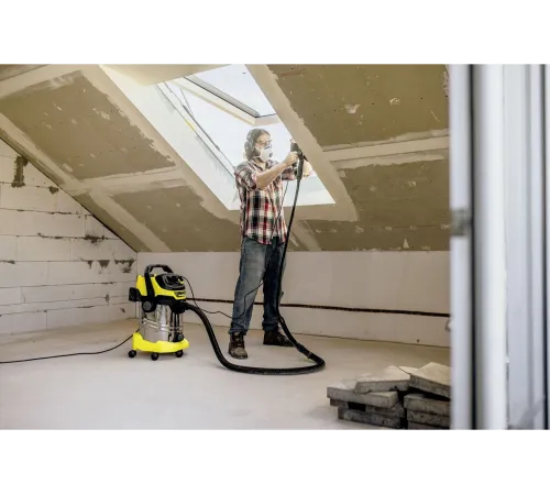 Строительный пылесос Karcher WD 6 P S V-30/6/22/T + DDC (YSY) 1300Вт (уборка: сухая/сбор воды) желтый Строительный пылесос Karcher WD 6 P S V-30/6/22/T + DDC (YSY) 1300Вт (уборка: сухая/сбор воды) желтый
