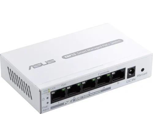 Коммутатор Asus EBP15 (L2+) 5x1Гбит/с 4PoE+ 60W управляемый