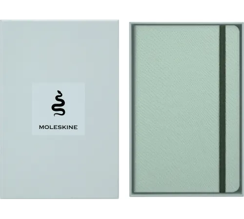 Блокнот Moleskine LIMITED EDITION YEAR OF THЕ SNAKE LECNYSNKVEGMBOX 130х210мм 176стр. линейка подар.кор. мятный Mamba