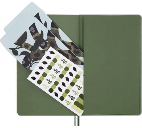 Блокнот Moleskine LIMITED EDITION YEAR OF THE SNAKE LEAVES LECNYSNKLVSQP060 130х210мм обложка текстиль 176стр. линейка Leaves Блокнот Moleskine LIMITED EDITION YEAR OF THE SNAKE LEAVES LECNYSNKLVSQP060 130х210мм обложка текстиль 176стр. линейка Leaves