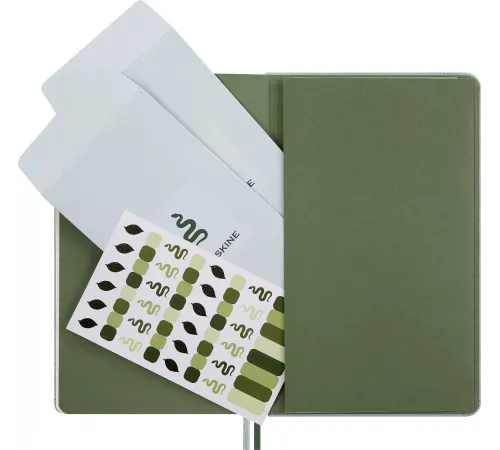 Блокнот Moleskine LIMITED EDITION YEAR OF THЕ SNAKE LECNYSNKVEGMBOX 130х210мм 176стр. линейка подар.кор. мятный Mamba