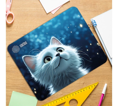 Коврик для мыши Cactus White Cat 300x250x3мм (CS-MPC-D11M) Коврик для мыши Cactus White Cat 300x250x3мм (CS-MPC-D11M)