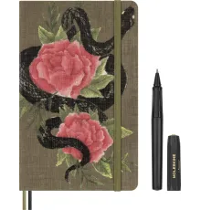 Набор Moleskine Limited Edition Year of the snake Roses блокнот/ручка/под.коробка руч.:перьевая