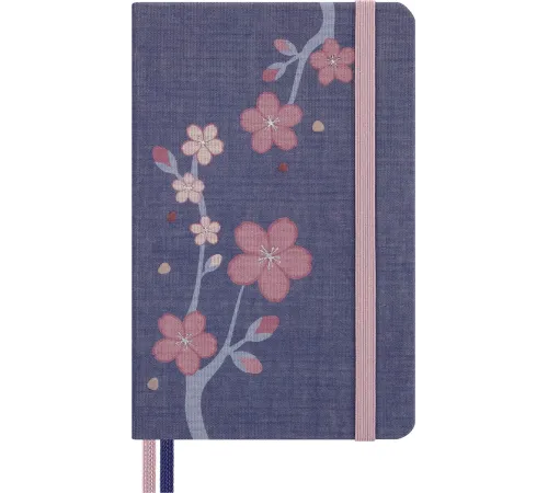 Блокнот Moleskine LIMITED EDITION SAKURA LESU08MM710 Pocket 90x140мм обложка текстиль 160стр. линейка синий 2025 Блокнот Moleskine LIMITED EDITION SAKURA LESU08MM710 Pocket 90x140мм обложка текстиль 160стр. линейка синий 2025