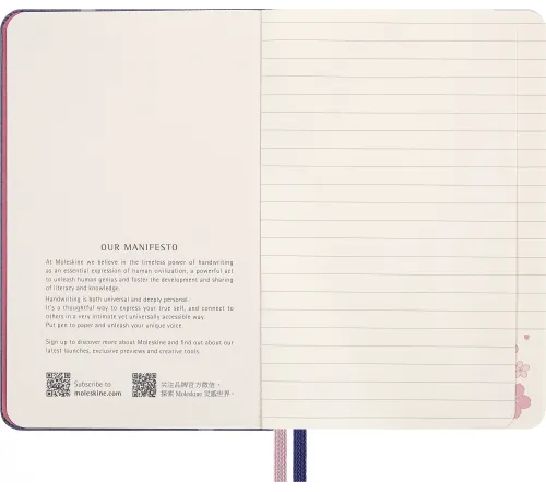 Блокнот Moleskine LIMITED EDITION SAKURA LESU08MM710 Pocket 90x140мм обложка текстиль 160стр. линейка синий 2025 Блокнот Moleskine LIMITED EDITION SAKURA LESU08MM710 Pocket 90x140мм обложка текстиль 160стр. линейка синий 2025