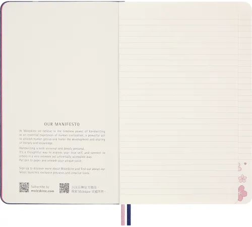 Блокнот Moleskine LIMITED EDITION SAKURA LESU08QP060 Large 130х210мм обложка текстиль 176стр. линейка синий 2025 Блокнот Moleskine LIMITED EDITION SAKURA LESU08QP060 Large 130х210мм обложка текстиль 176стр. линейка синий 2025