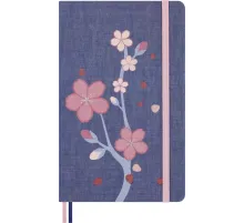 Блокнот Moleskine LIMITED EDITION SAKURA LESU08QP062BOX 130х210мм обложка текстиль 176стр. нелинованный подар.кор. синий 2025