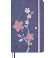 Блокнот Moleskine LIMITED EDITION SAKURA LESU08QP062 Large 130х210мм обложка текстиль 176стр. нелинованный синий 2025