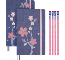 Набор Moleskine Limited Edition Sakura блокнот 2шт/карандаш 4 шт Large