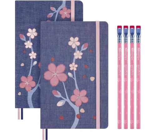 Набор Moleskine Limited Edition Sakura блокнот 2шт/карандаш 4 шт Large Набор Moleskine Limited Edition Sakura блокнот 2шт/карандаш 4 шт Large