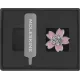 Шильд-символ Moleskine Sakura Цветок металл серебристый/розовый LESU08PINFLWCRYS
