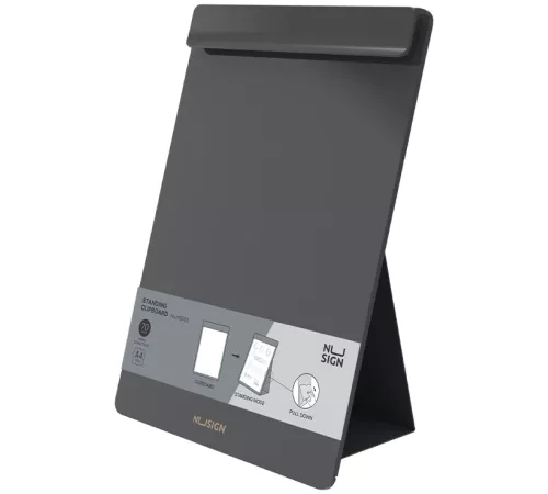 Папка-планшет Deli Nusign ENS503 BLACK A4 пенополипропилен черный на подставке