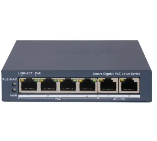Коммутатор Hikvision DS-3E1506P-EI/M 8x1Гбит/с управляемый Коммутатор Hikvision DS-3E1506P-EI/M 8x1Гбит/с управляемый