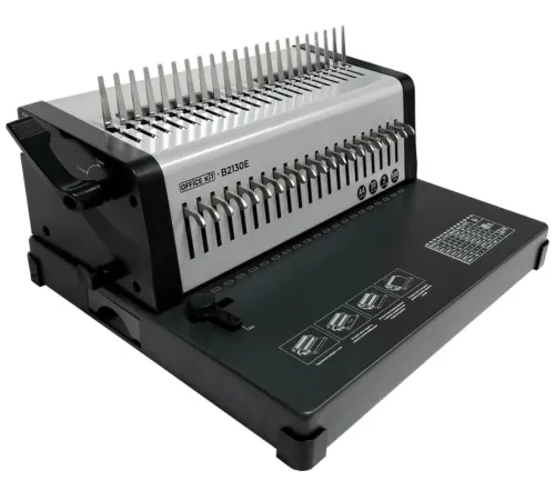 Переплетчик Office Kit B2130E A4/перф.35л.сшив/макс.500л./пластик.пруж. (6-51мм)/электр. Переплетчик Office Kit B2130E A4/перф.35л.сшив/макс.500л./пластик.пруж. (6-51мм)/электр.