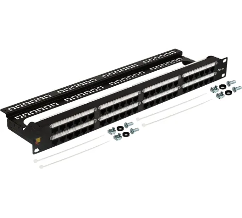 Патч-панель Lanmaster LAN-PPC48U5E 19" 2U 48xRJ45 кат.5E UTP