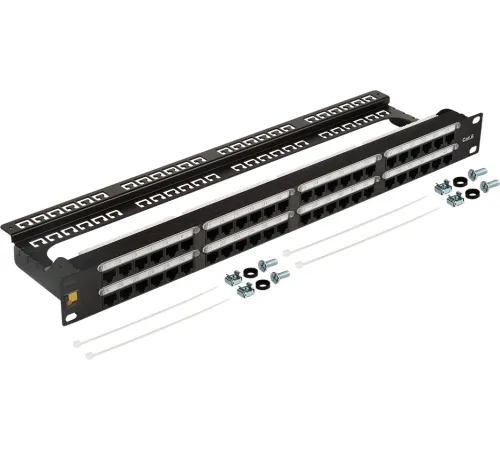 Патч-панель Lanmaster LAN-PPC48U6 19" 1U 48xRJ45 кат.6 UTP