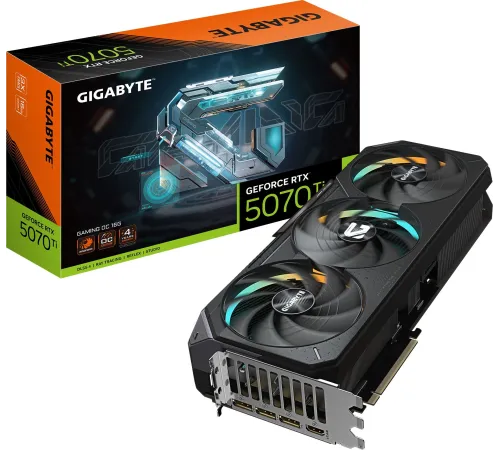 Видеокарта Gigabyte PCI-E GV-N507TGAMING OC-16GD 1.0 NVIDIA GeForce RTX 5070TI 16Gb 256bit GDDR7 2805/30000 HDMIx1 DPx3 HDCP Ret