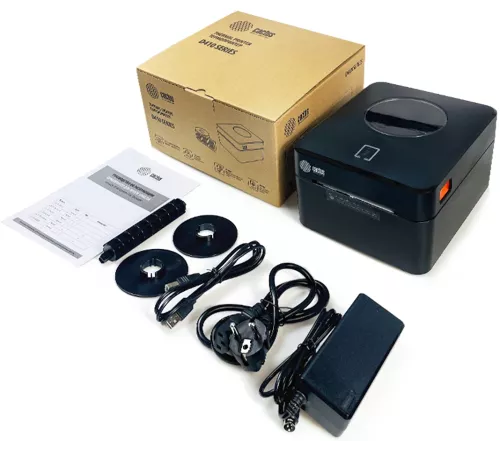 Термопринтер Cactus CS-TP-D410U 203dpi 160мм/с/USB для печ.этик. черный