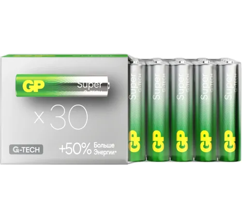 Батарея GP Super Alkaline 24AA21-2CRSWC30 AAA (30шт) спайка