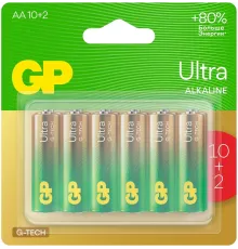 Батарея GP Ultra 15AUA21-2CRSBC12 AA (12шт) блистер