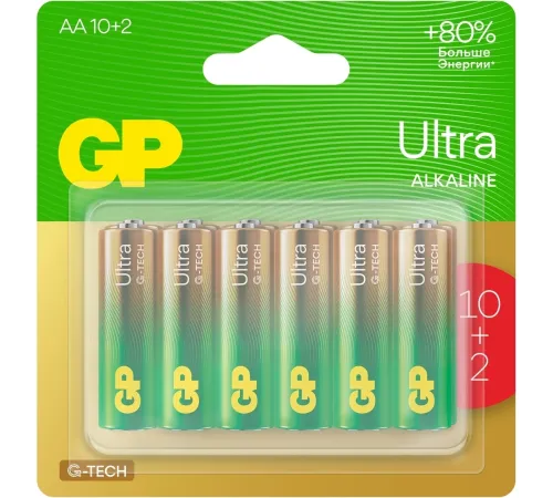 Батарея GP Ultra 15AUA21-2CRSBC12 AA (12шт) блистер