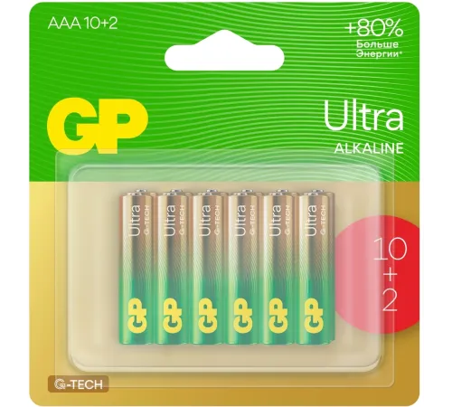 Батарея GP Ultra 24AUA21-2CRSBC12 AAA (12шт) блистер