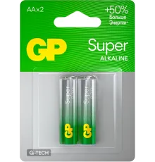Батарея GP Super Alkaline 15AA21-2CRSBC2 AA (2шт) блистер