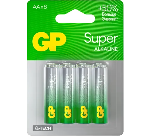 Батарея GP Super Alkaline 15AA21-2CRSBC8 AA (8шт) блистер