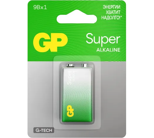 Батарея GP Super Alkaline 1604AA21-5CRSBC1 9V (1шт) блистер