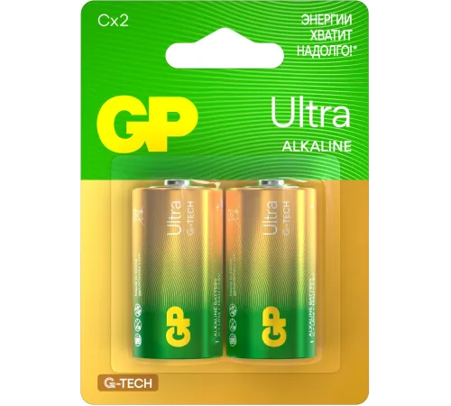 Батарея GP Ultra Alkaline 14AUA21-2CRSBC2 C (2шт) блистер