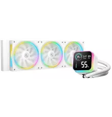 Система водяного охлаждения Deepcool LQ360 Wh ARGB Soc-AM5/AM4/1200/1700/1851 белый 4-pin 38.71dB Al LCD 350W 1840gr Ret (R-LQ360-WHDSMC-G-1)