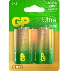Батарея GP Ultra Alkaline 13AUA21-2CRSBC2 D (2шт) блистер