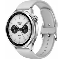 Смарт-часы Xiaomi Watch S4 47мм 1.43" AMOLED корп.серебристый рем.серый (BHR9197GL)
