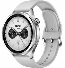 Смарт-часы Xiaomi Watch S4 47мм 1.43" AMOLED корп.серебристый рем.серый (BHR9197GL)