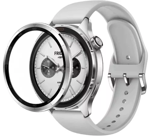 Смарт-часы Xiaomi Watch S4 47мм 1.43" AMOLED корп.серебристый рем.серый (BHR9197GL)