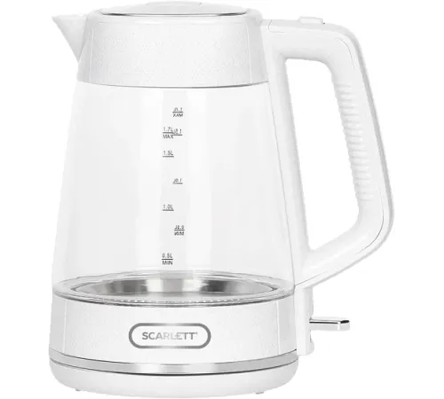 Чайник электрический Scarlett SC-EK27G104 1.7л. 2200Вт белый корпус: стекло Чайник электрический Scarlett SC-EK27G104 1.7л. 2200Вт белый корпус: стекло