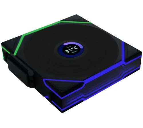 Вентилятор для корпуса Lian-Li Uni Fan TL Wireless LCD 120 LCD ARGB 120х124.5x28 черный 4-pin 27дБ (G99.12TLLCD1W1B.R0) Ret