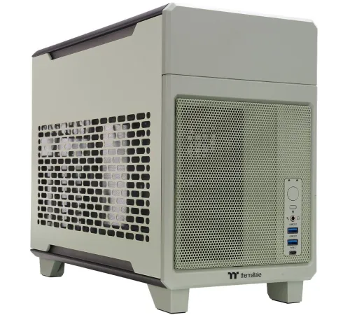 Корпус Thermaltake TR100 Matcha зеленый без БП miniITX 8x140mm 2x200mm 2xUSB3.0 audio bott PSU
