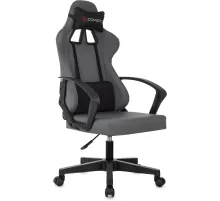 Кресло игровое Zombie 1 серый/черный крестов. пластик