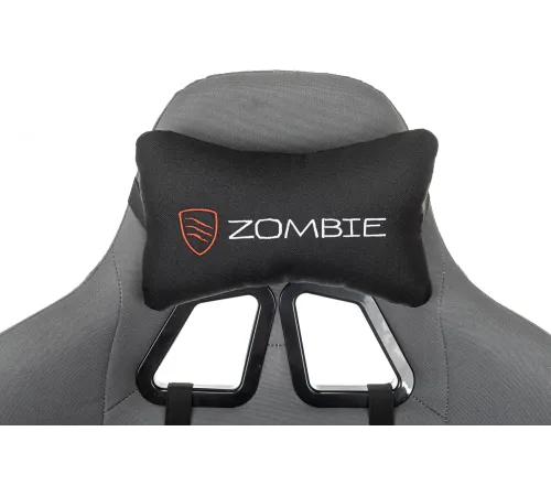Кресло игровое Zombie 1 серый/черный крестов. пластик