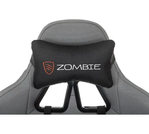 Кресло игровое Zombie 2 серый/черный крестов. пластик