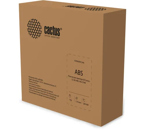 Пластик для принтера 3D Cactus CS-3D-ABS-1KG-CYAN ABS d1.75мм 1кг L386м 1цв. Пластик для принтера 3D Cactus CS-3D-ABS-1KG-CYAN ABS d1.75мм 1кг L386м 1цв.