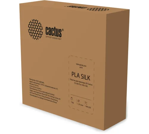 Пластик для принтера 3D Cactus CS-3D-PLA-1KG-S-BL PLA SILK d1.75мм 1кг L326м 1цв.